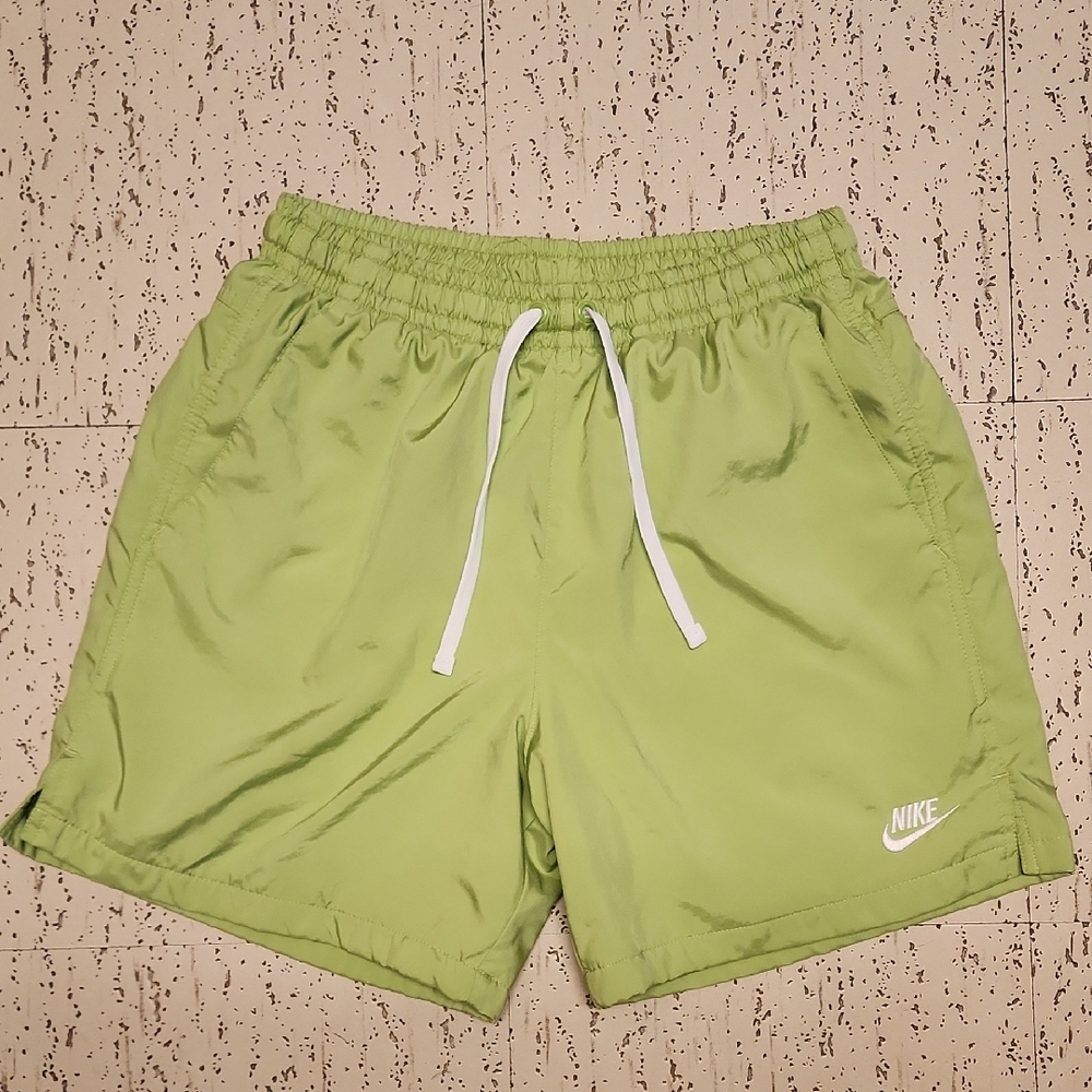 Nike Embroidered Logo Lime Green Hybrid Swim Shorts